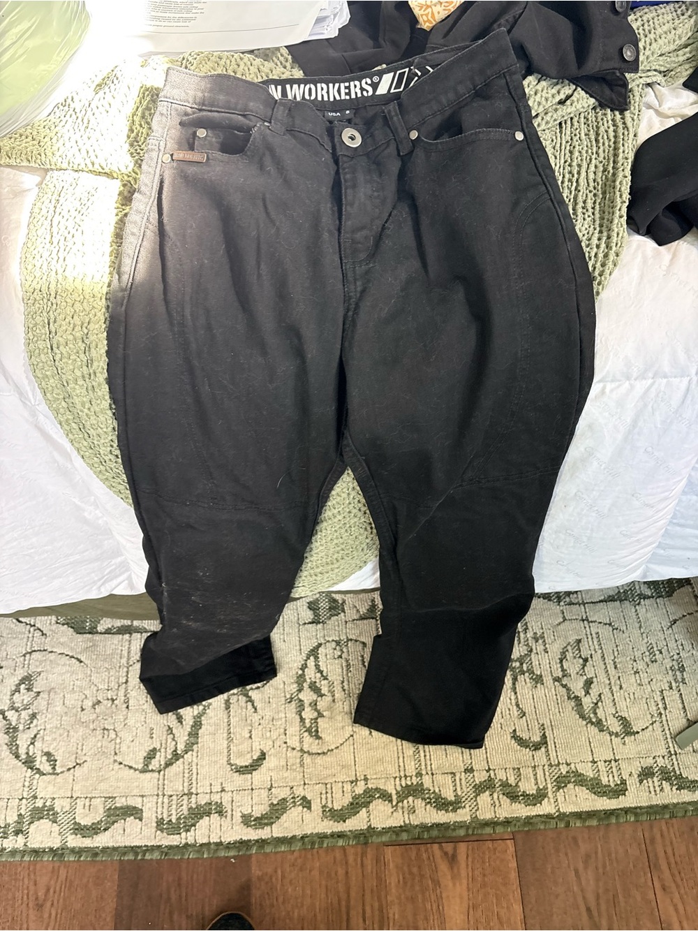 Black  Workwear Pants